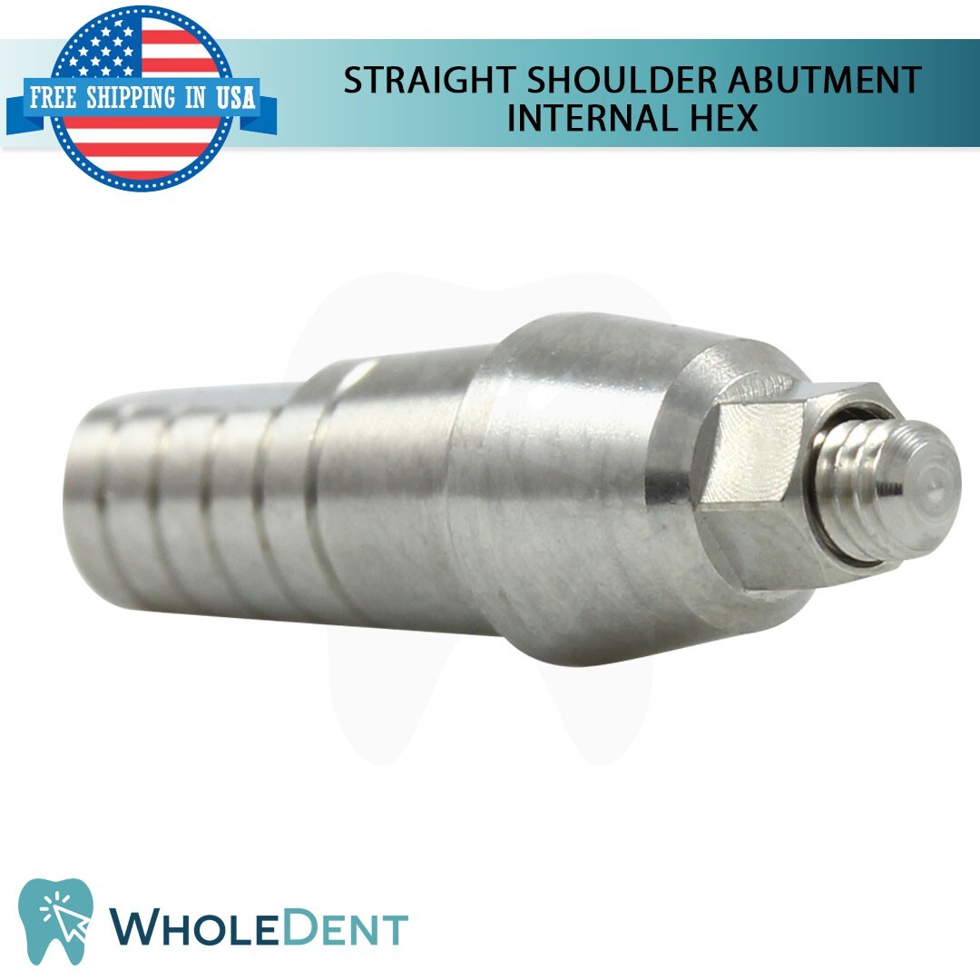 10x Standard Platform Int Hex 2.42mm Straight Shoulder Abutment Dental Ø4.5mm