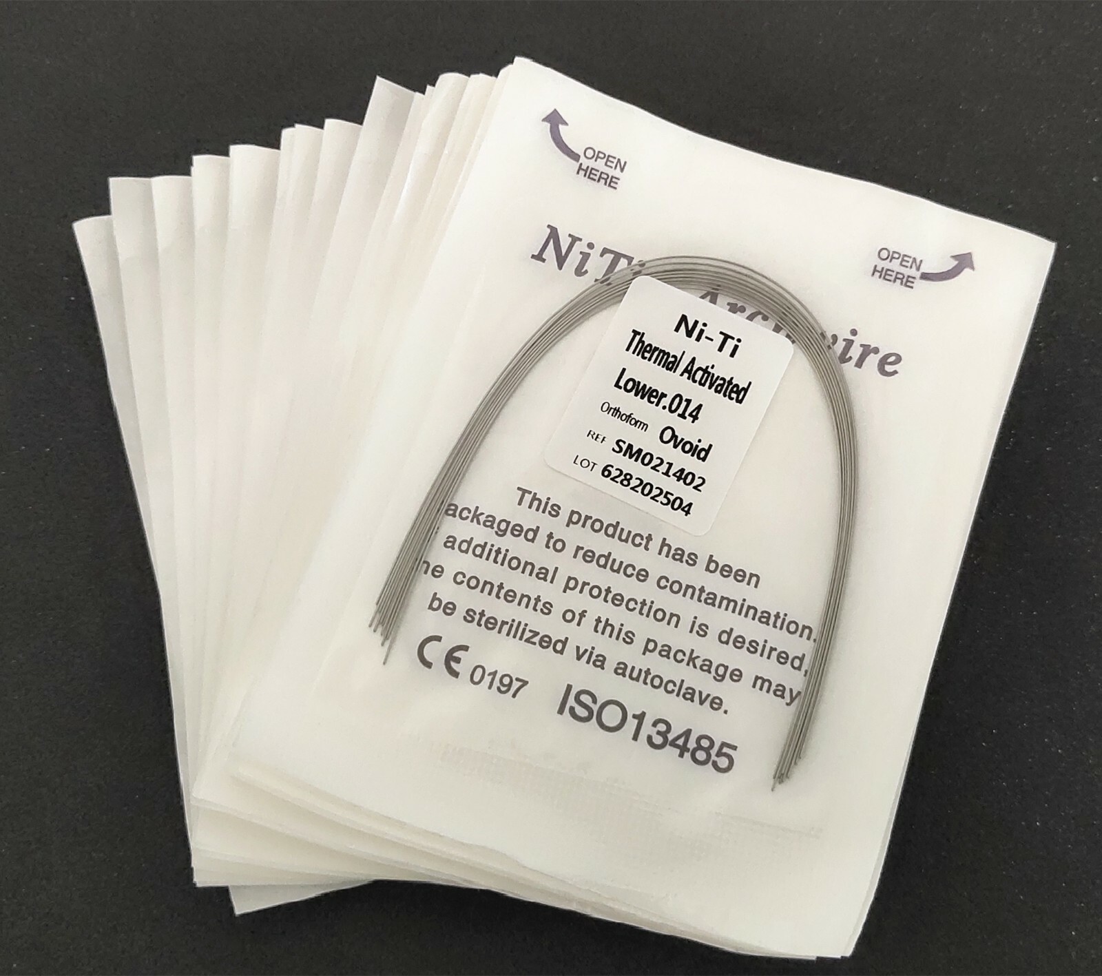 100 Packs Thermal Activated Niti Arch Wire Round Bows Ovoid Form Size For Chose