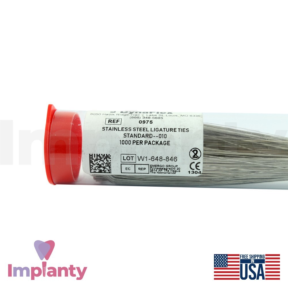 DynaFlex Orthodontic Long Preformed Ligature Dental Wires 1000 Pcs .010″/.25mm