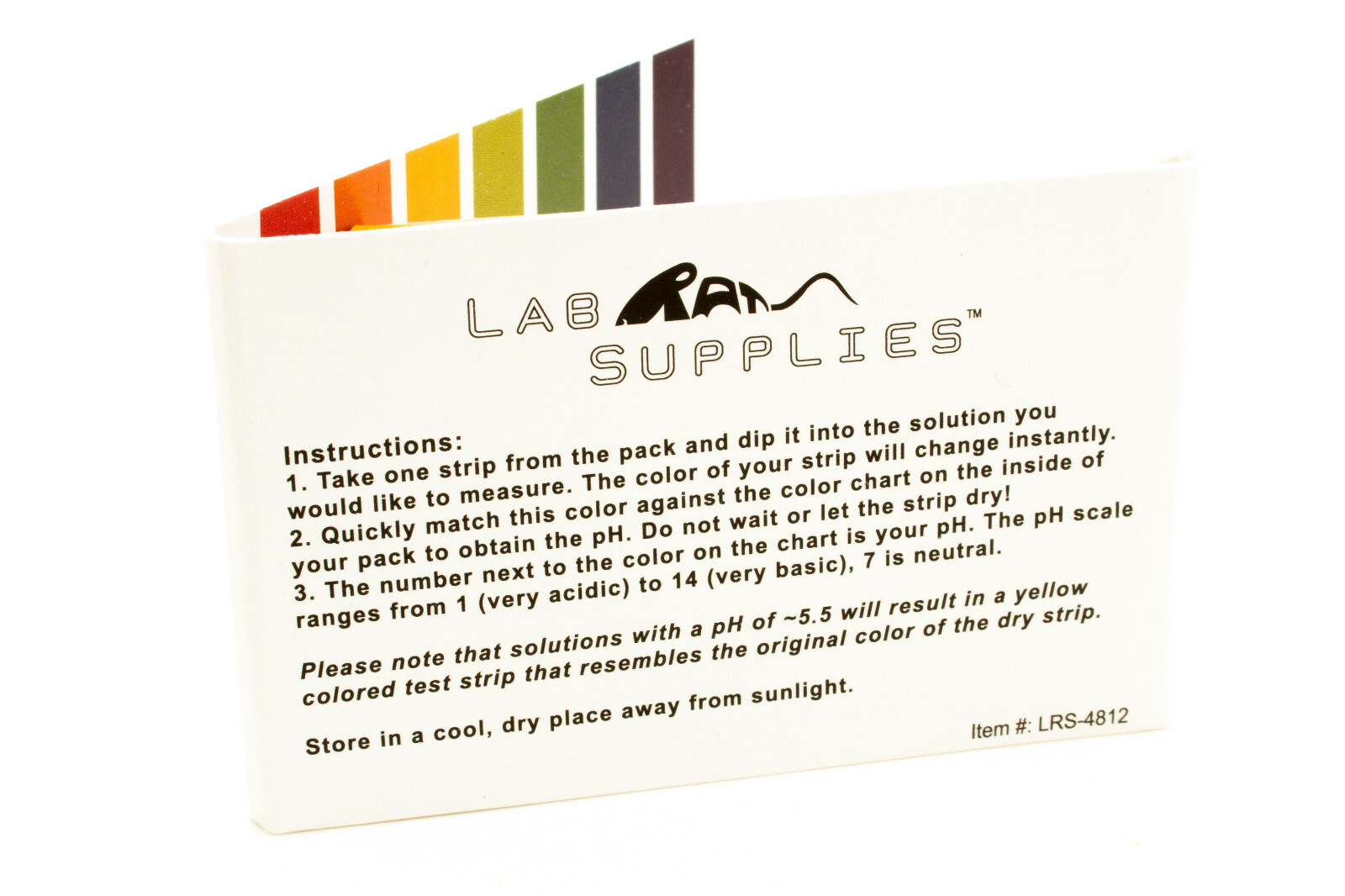 Universal Litmus pH Test Strips, pH 1-14, 1 pH Intervals, 3 packs of 100 Strips
