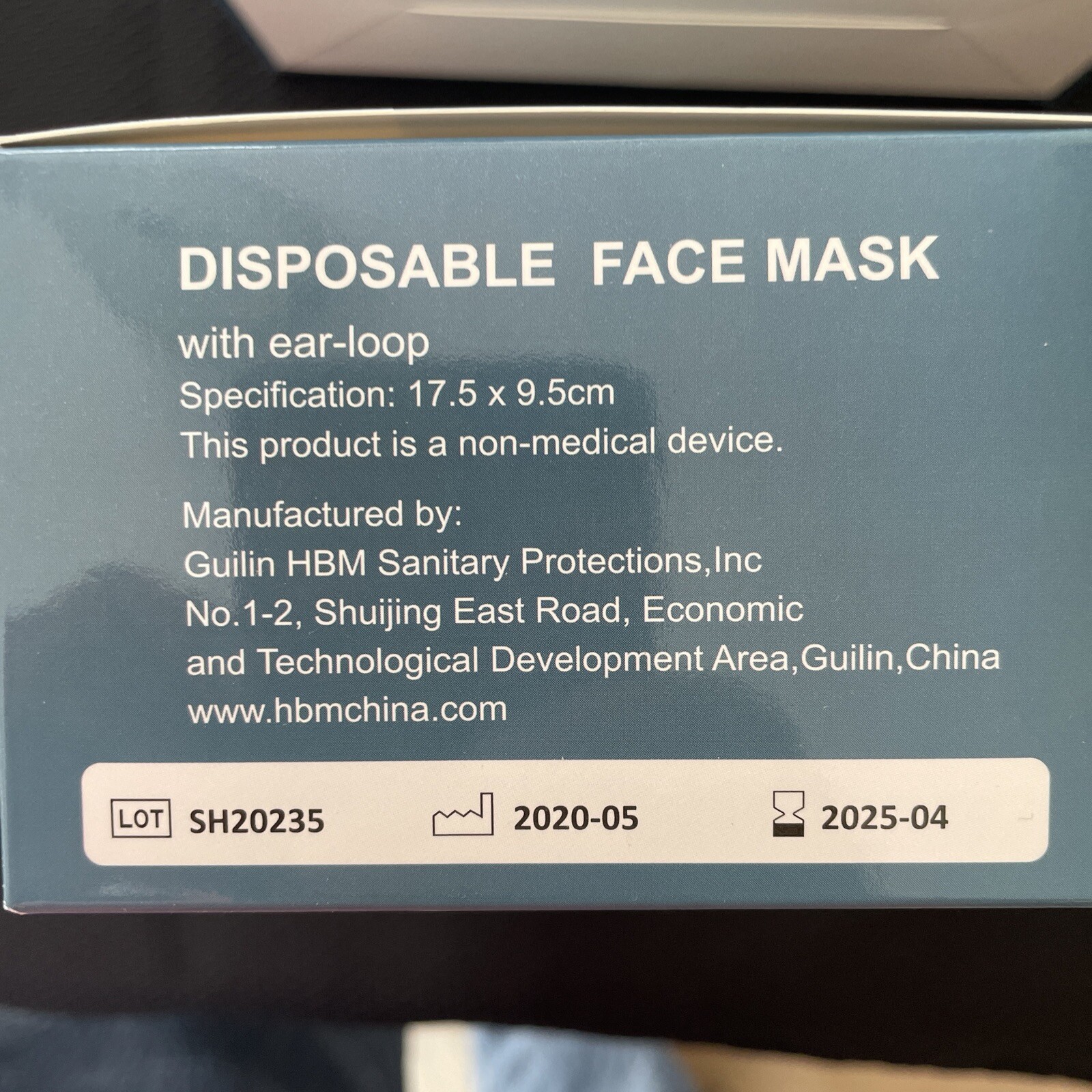 Disposable Face Mask 2 Boxes Of 50. 100 Count.