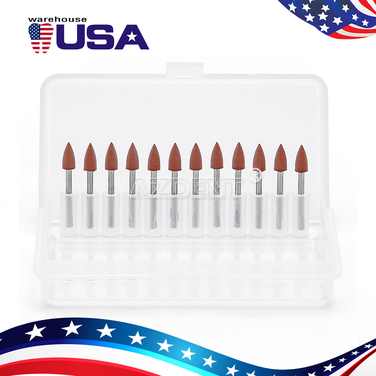 US 5 kits Dental 0413 Brownie Polishers Friction Grip FG Mini Points 1.6mm Sale