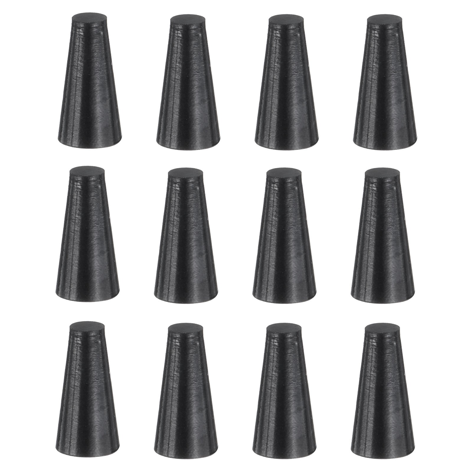 Rubber Stoppers 4.5mm to 8.5mm 12 Pcs 16mm Solid Tapered Lab Rubber Plugs