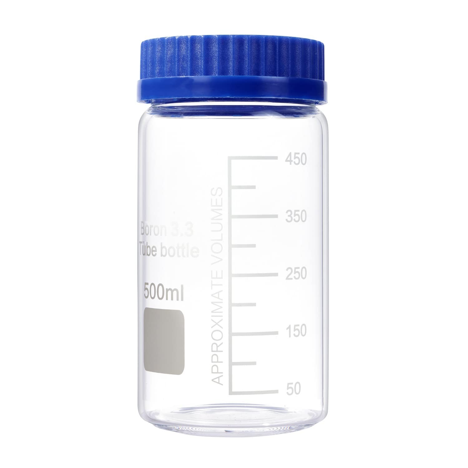Moonetto 2 Pack 500 mL Wide Mouth Graduated Round Borosilicate Reagent Media/…