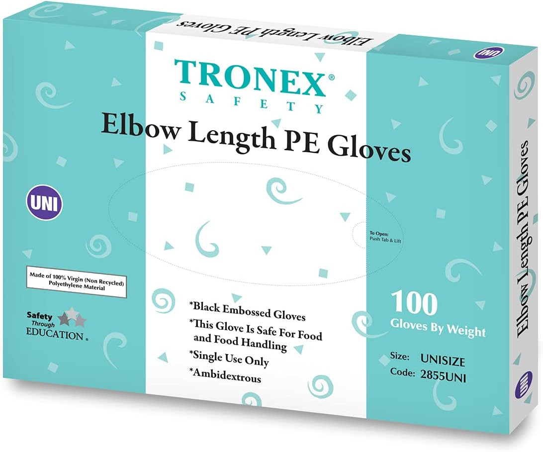 20″ Elbow-Length Long Polyethylene (PE) Disposable Gloves, Long Plastic Gloves F