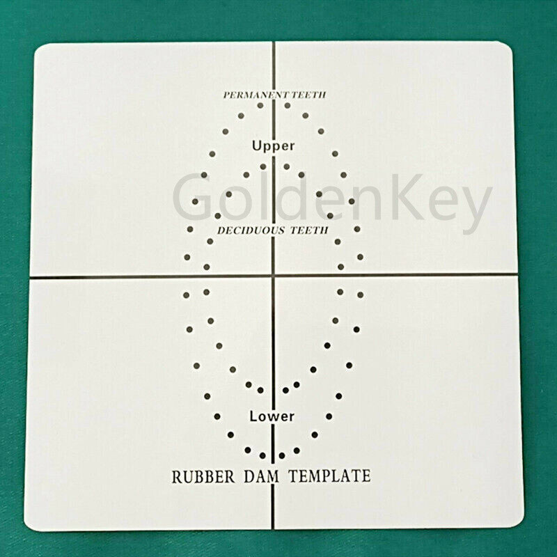 1Pc Dental Rubber Dam Template Sheets Punch Hole Guide Plate Permanant Deciduous