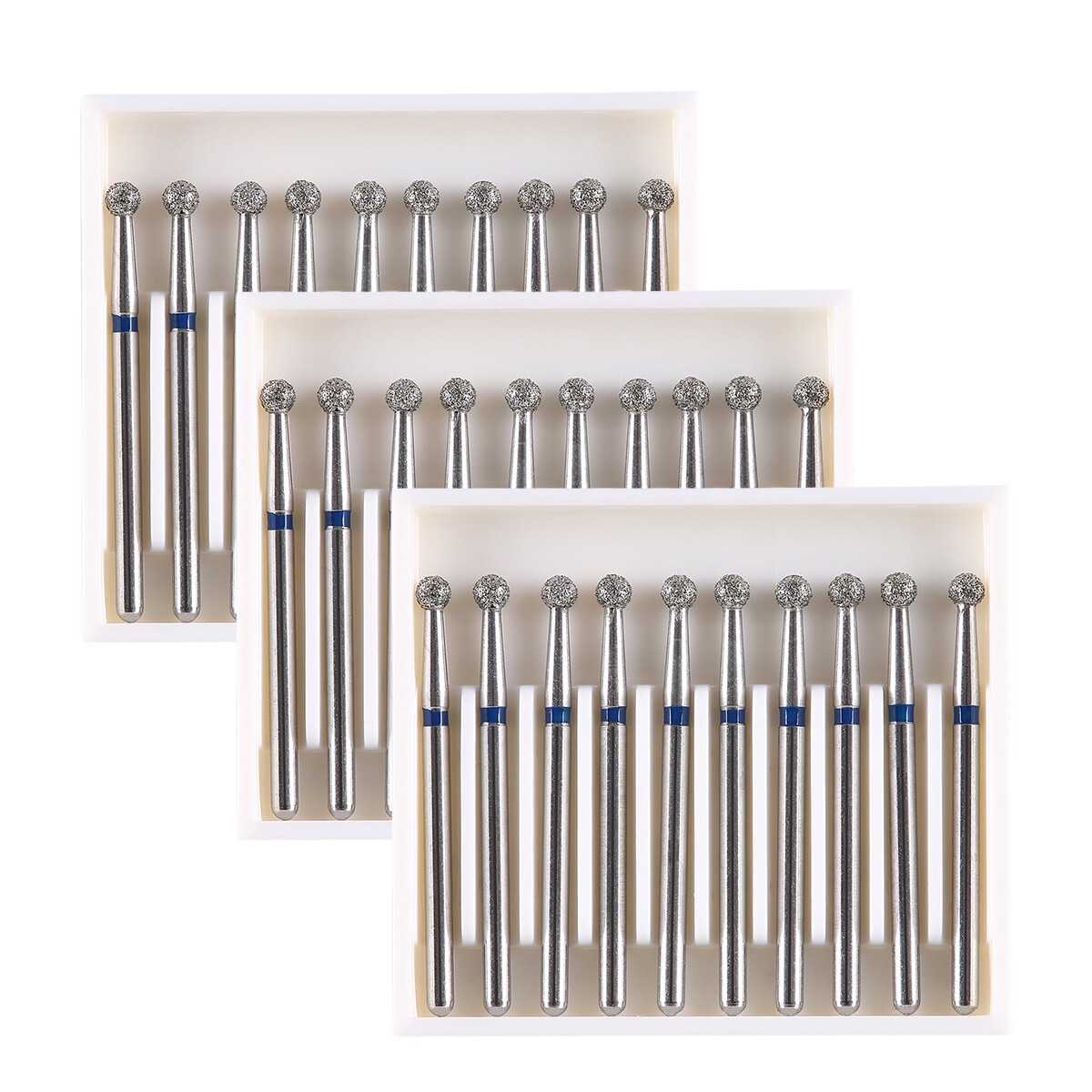 30Pcs AZDENT Dental FG Diamond Burs For High Speed Handpiece BR-X31 Ball Round