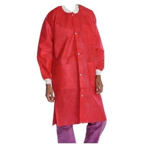 ValuMax 3660RDS ExtraSafe Lab Coats Red Small 10/Pk