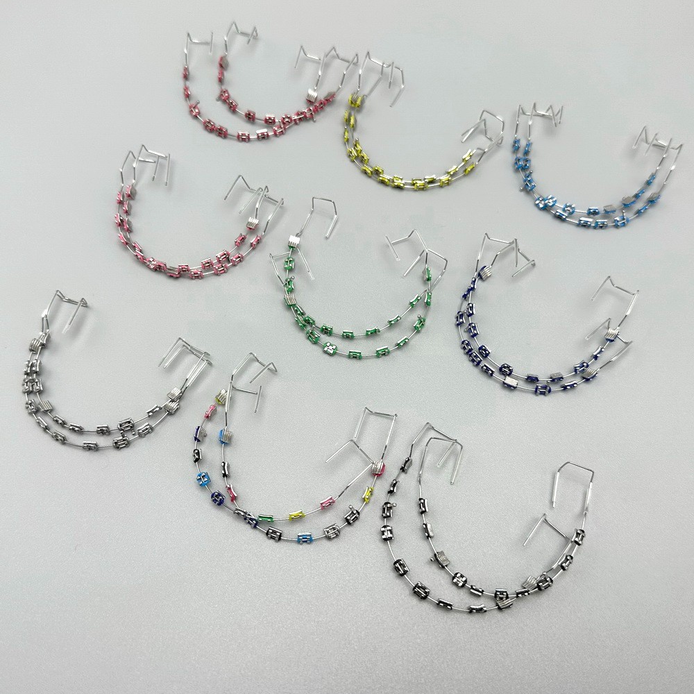 Colorful Temporary Tooth Decoration Dental Decorations with Metal Wires Ligature