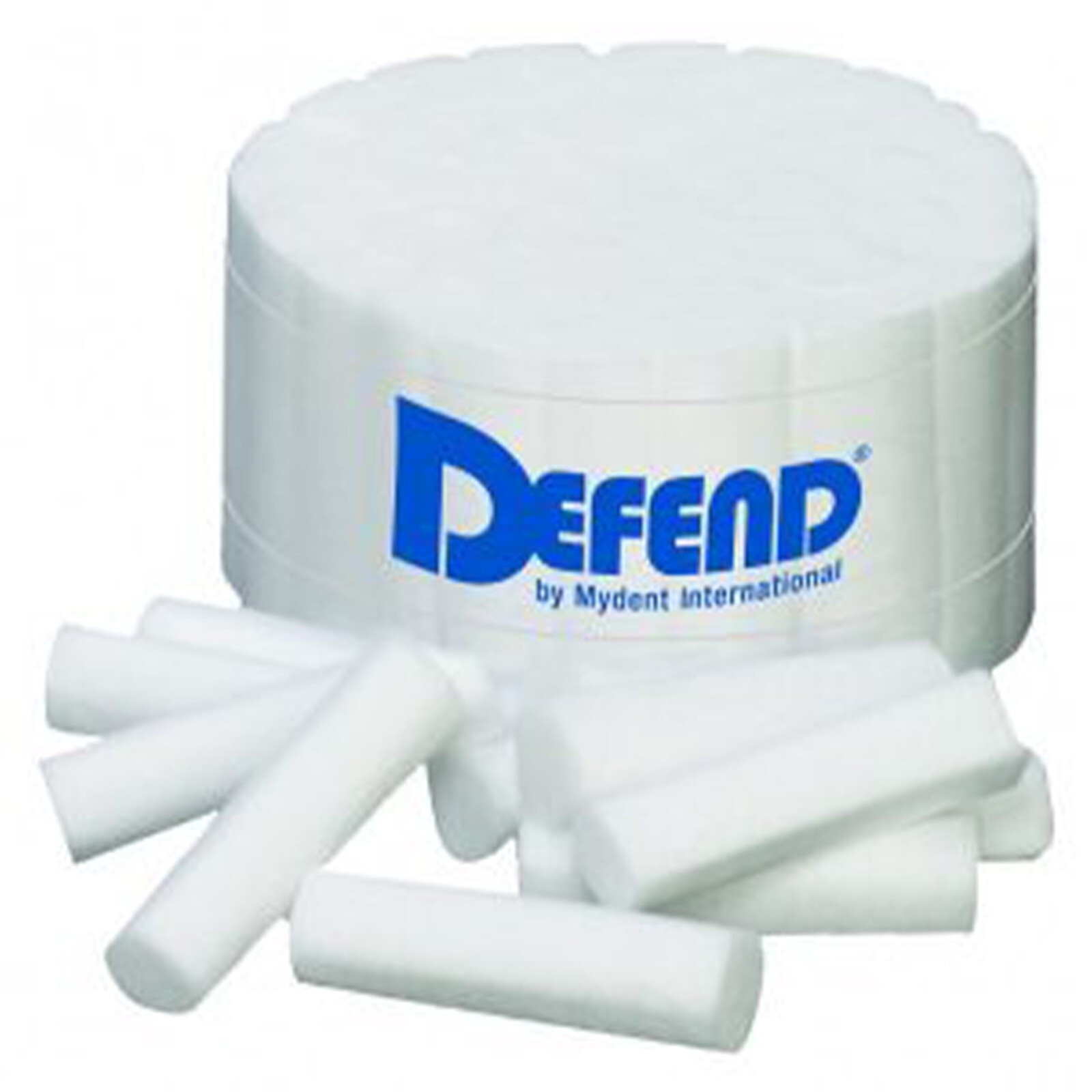 Defend #2 Medium 1.5″ x 3/8″ Non-Sterile Plain Wrapped 2000 Cotton Rolls CS-0200