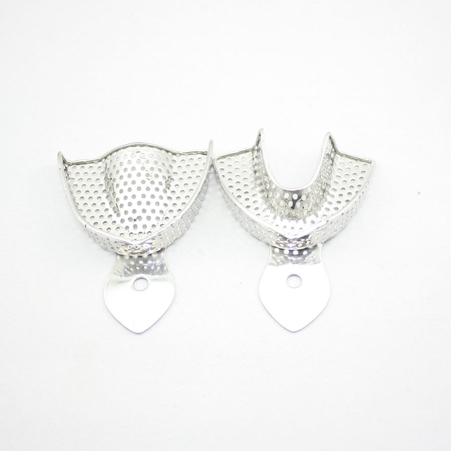 NEW M 1 Uppers 1 Lowers Dental Supply Full Stainless Steel Impression Trays