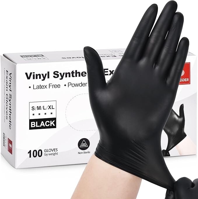 New 100pcs Vinyl Synthetic Multipurpose 4 Mil Latex Free Disposable Gloves
