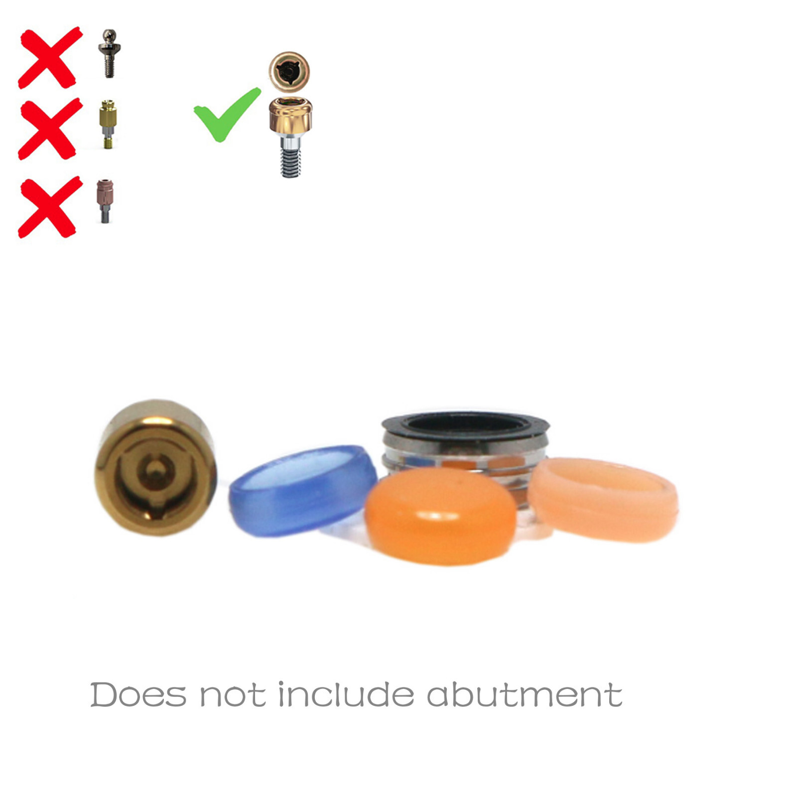 US Implans Overdenture Locator Abutment Replacement Retention Male Cap Inserts