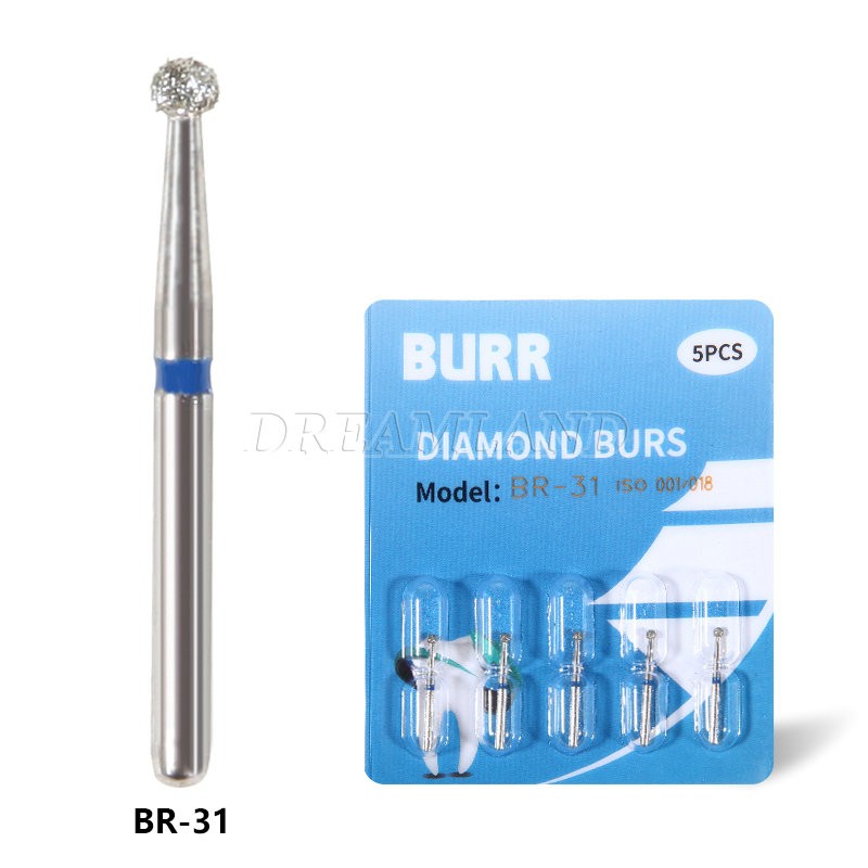 100 Types FG Diamond Burs For High Speed Handpiece Friction Grip 50pcs Dental