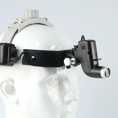 Dental 5W LED SurgicalHeadlight Headband Spot Head Lamp Black DY-006+AL-Case CE