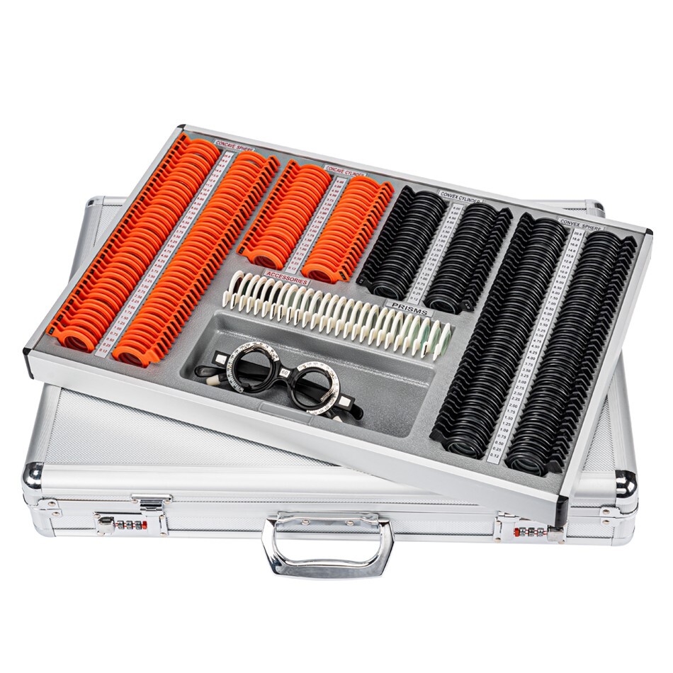 Lens High Quality Optical Optometry Case Kit Set Plastic Ring Trial Lens Set