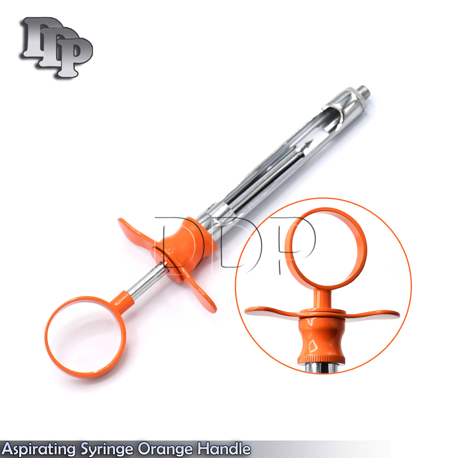 C-W Type Aspirating Syringe 1.8cc Orange Color Handle Dental Instruments
