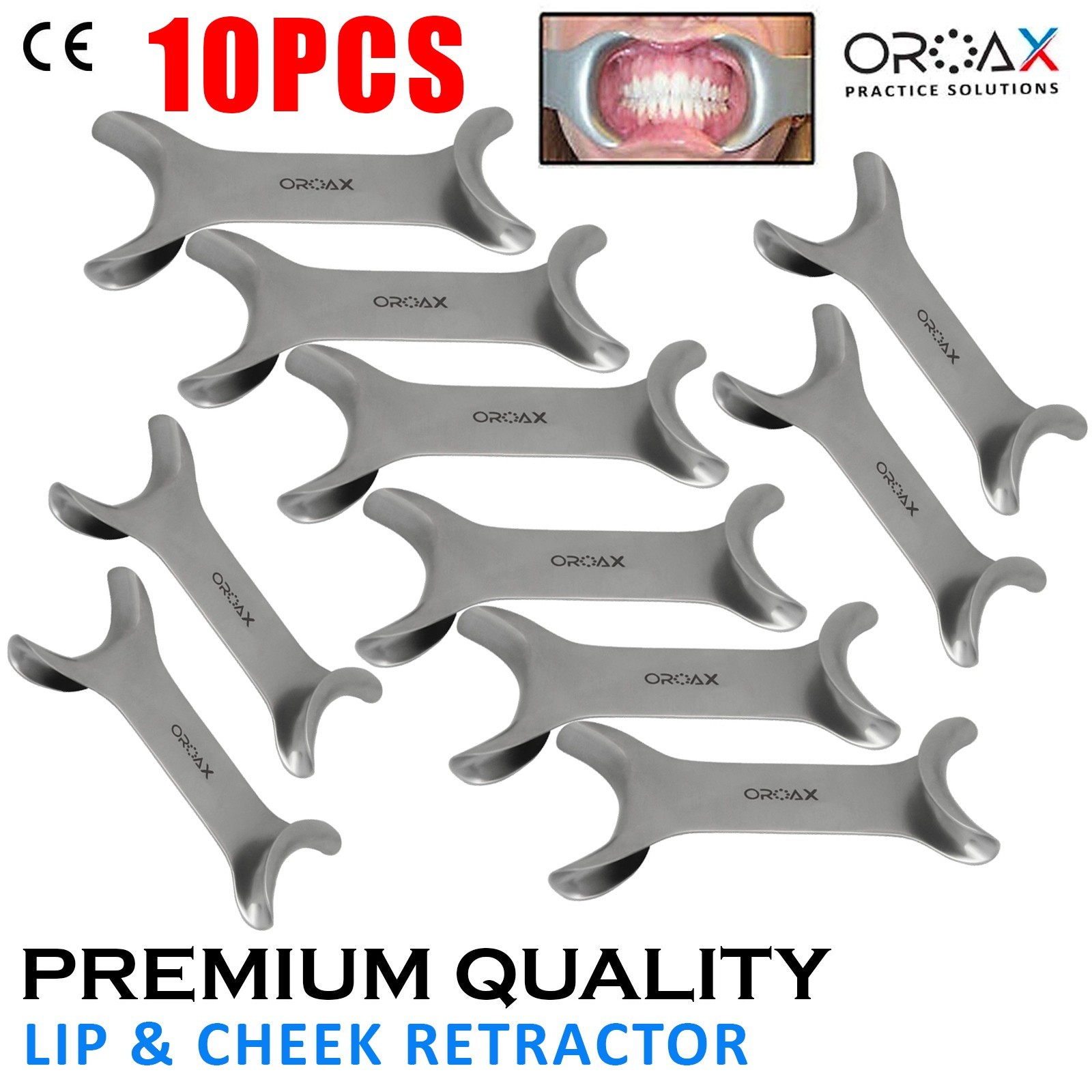 Dental Cheek Lip Retractor Mouth Opener Stainless Steel Double-Head Range