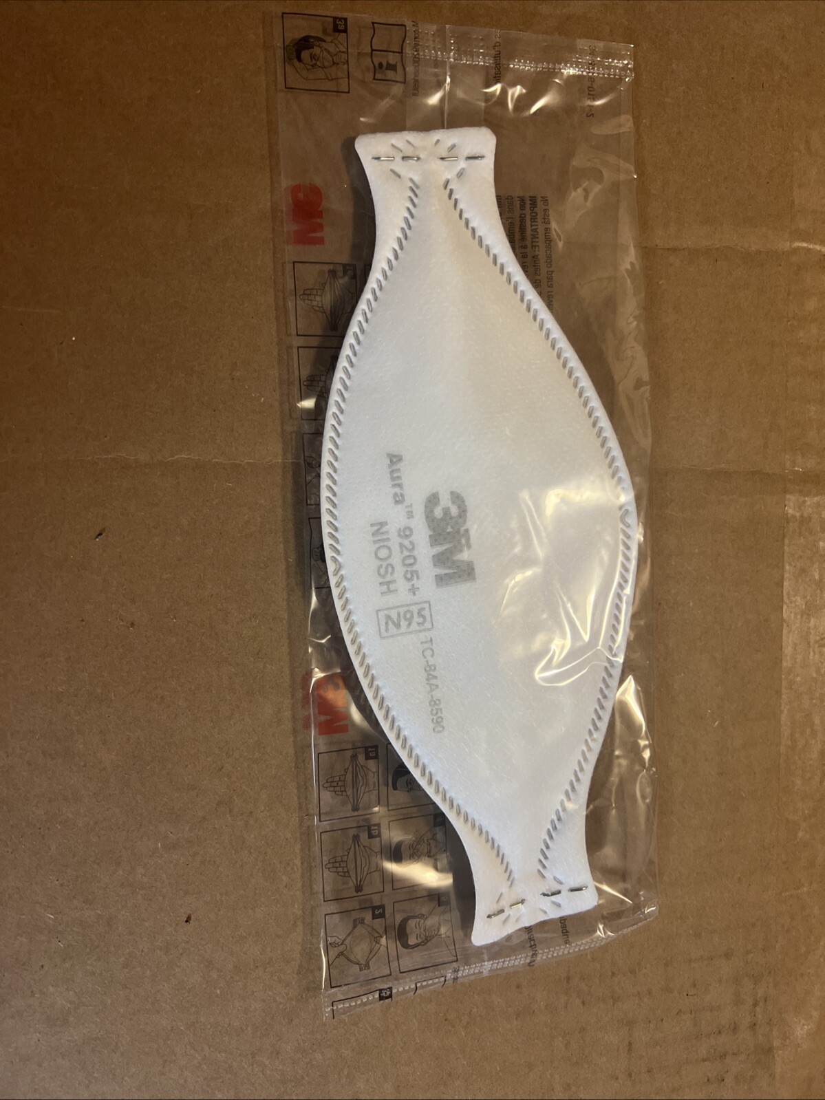3M Aura 9205+N95 NIOSH Approved Particulate Respirator Disposable Pack of 20