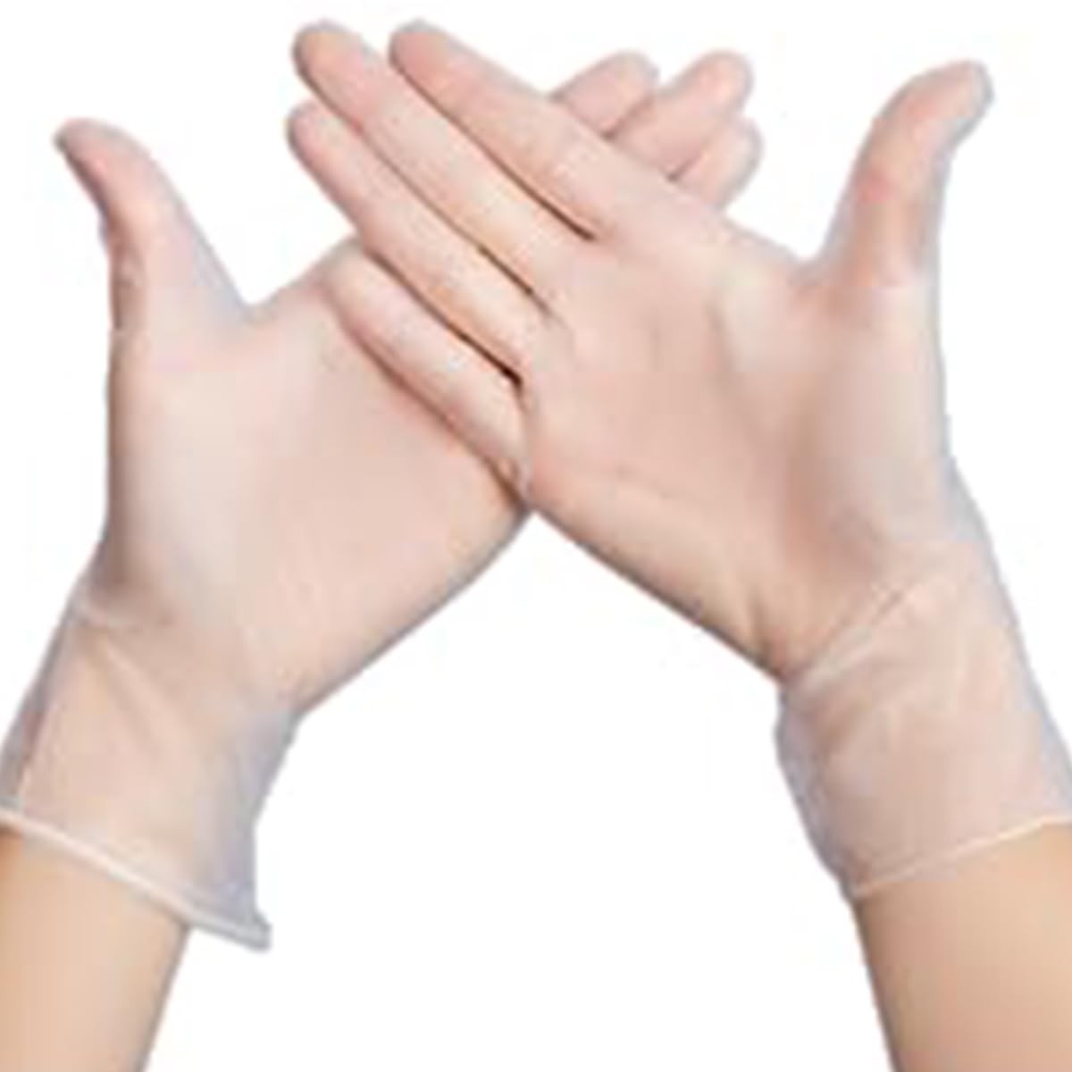 Basic Medical Vinyl Exam Gloves Disposable Latex Free Medium, Powder-Free, Cl…