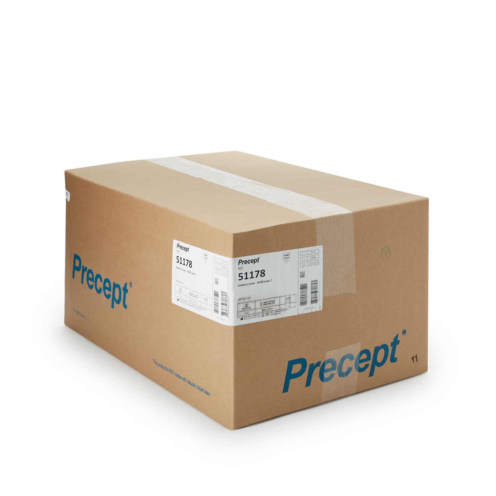 Precept Disposable SMS Protective Procedure Gown Yellow X-Large 100 per Case