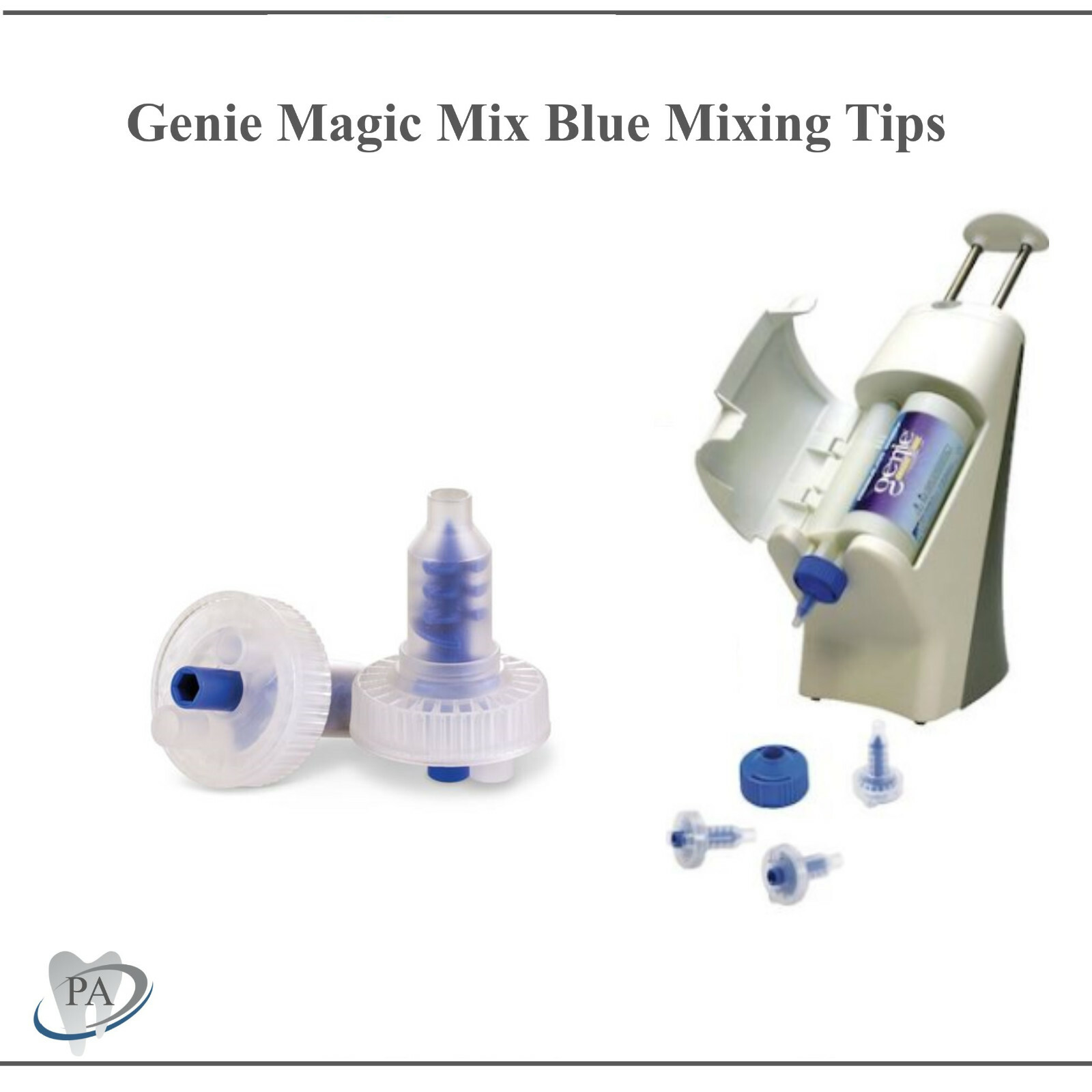 Blue Dental Impression Matrial Mixing Tips for Genie Magic Mix- Choose Quantity