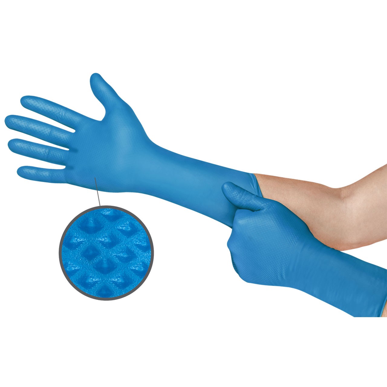 Microflex 93-283S Nitrile Disposable Glove with Raised Grip, Small