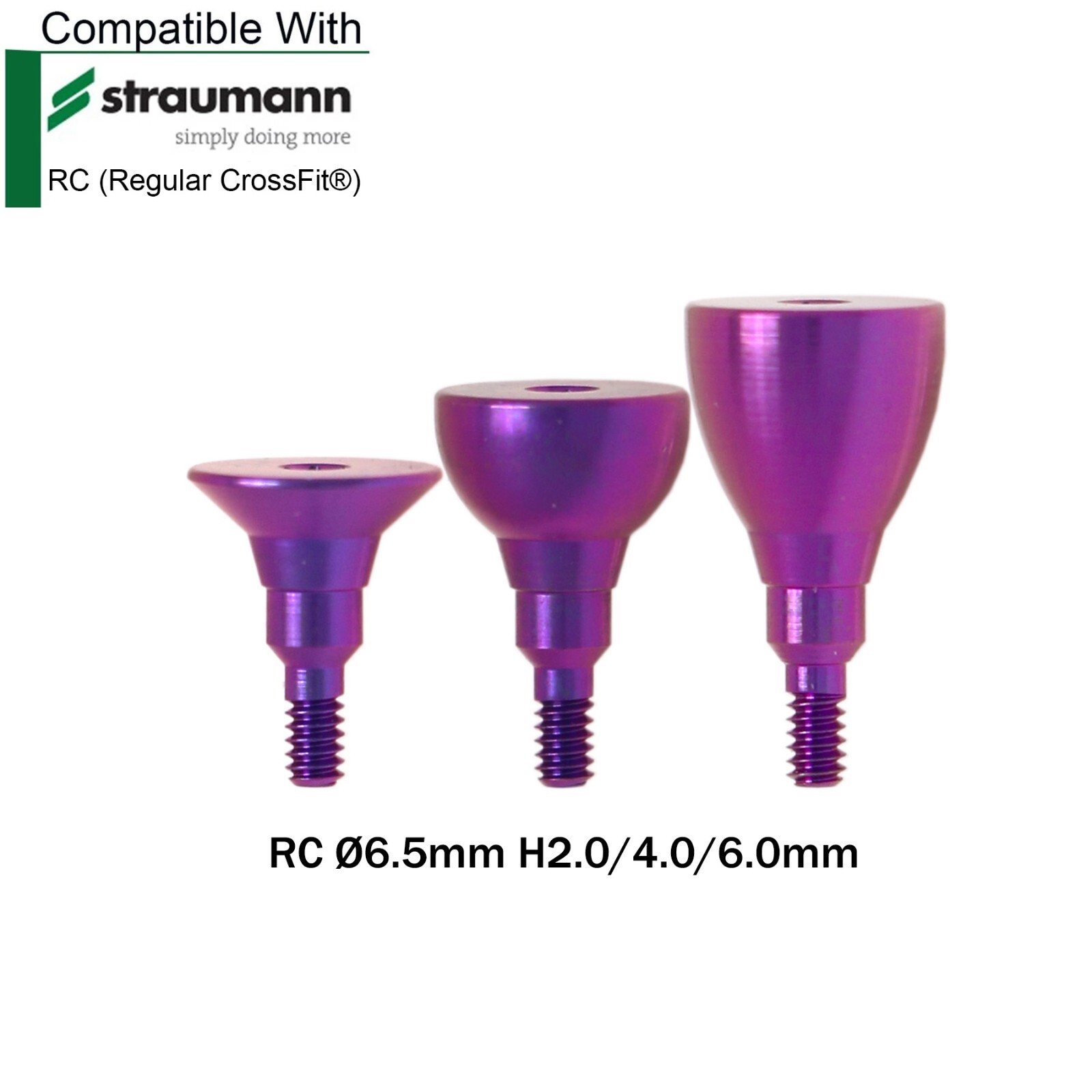 Fits Straumann ITI RC Healing Abutments Closure Caps Titanium Regular Screw