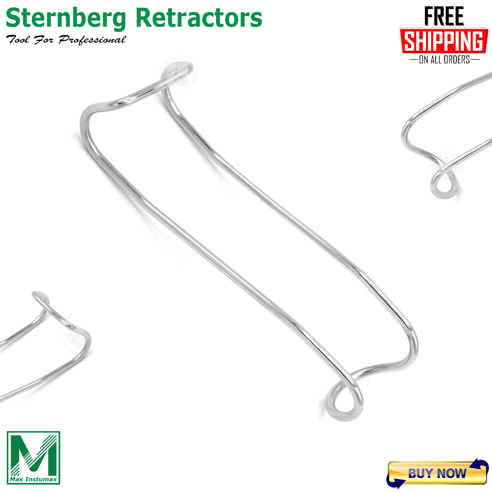 Retractor Quirúrgico Boca Sternberg Labios Mejillas Dental Alambre Metálico