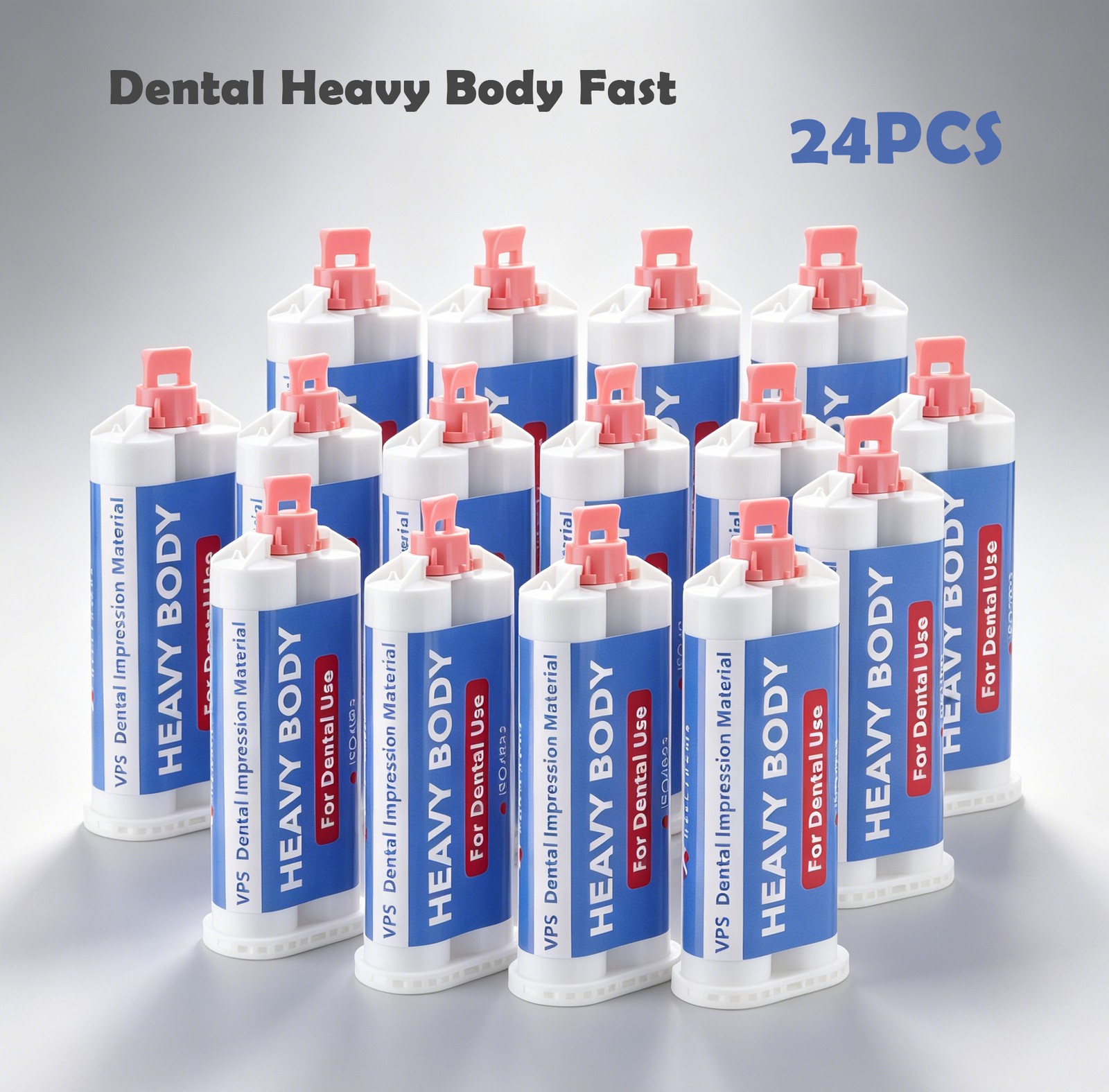 Dental Heavy Body Fast Set 24x50ml Cartridges Dental Impression Material VPS PVS