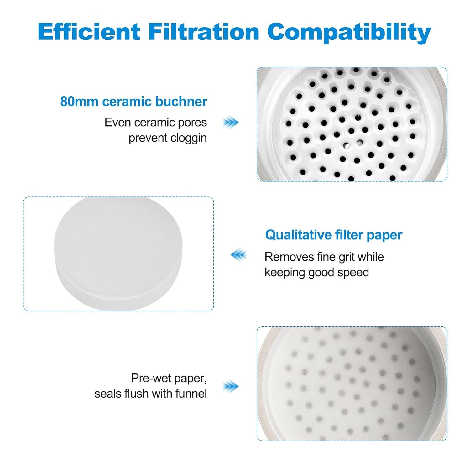 1000ml Lab Buchner Funnel Vacuum Filter Bottle Lab Vacuum Filtering with Pump
