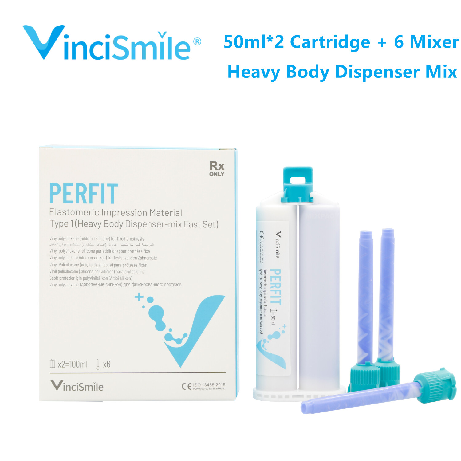 VPS Dental Impression Material Putty Heavy/Regular/Light Body-Fast/Normal Set