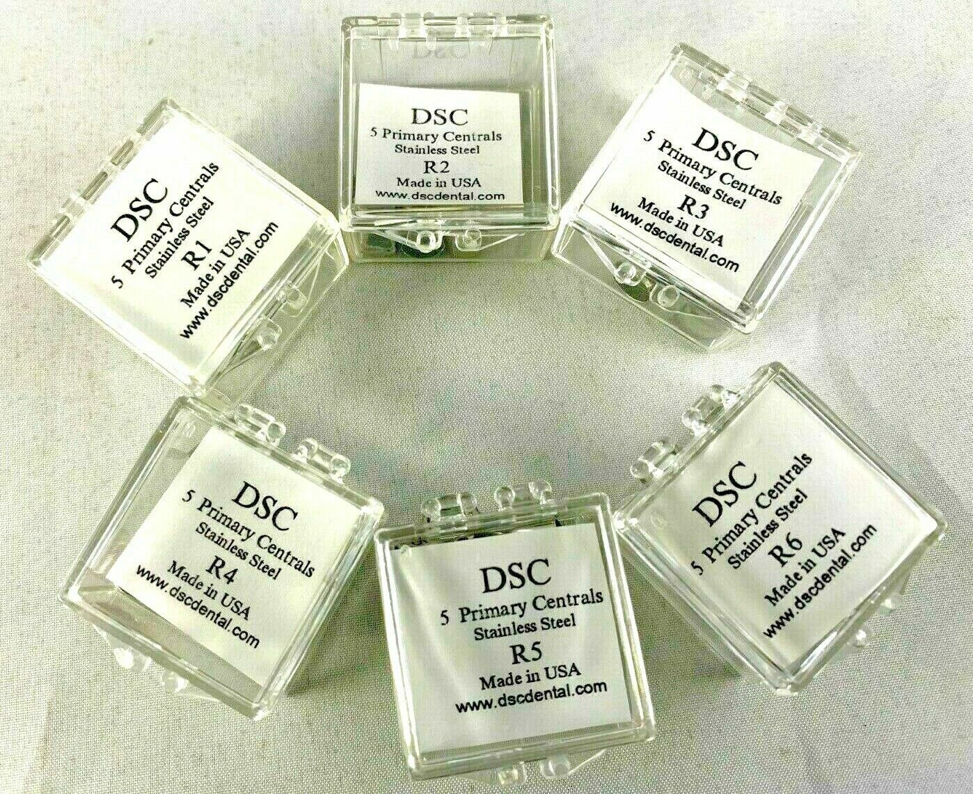 DSC Dental Primary Centrals (Anterior) Stainless Steel 5 per Pk All sizes USA