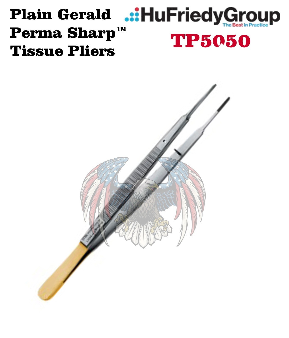 6 Pcs HU FRIEDY Plain Gerald Perma Sharp™ Tissue Pliers MPN TP5050