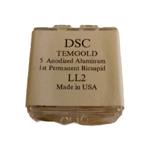 DSC Dental 1st Permanent Bicuspid TEMGOLD 5/Pk ANODIZED ALUMINUM USA LL2
