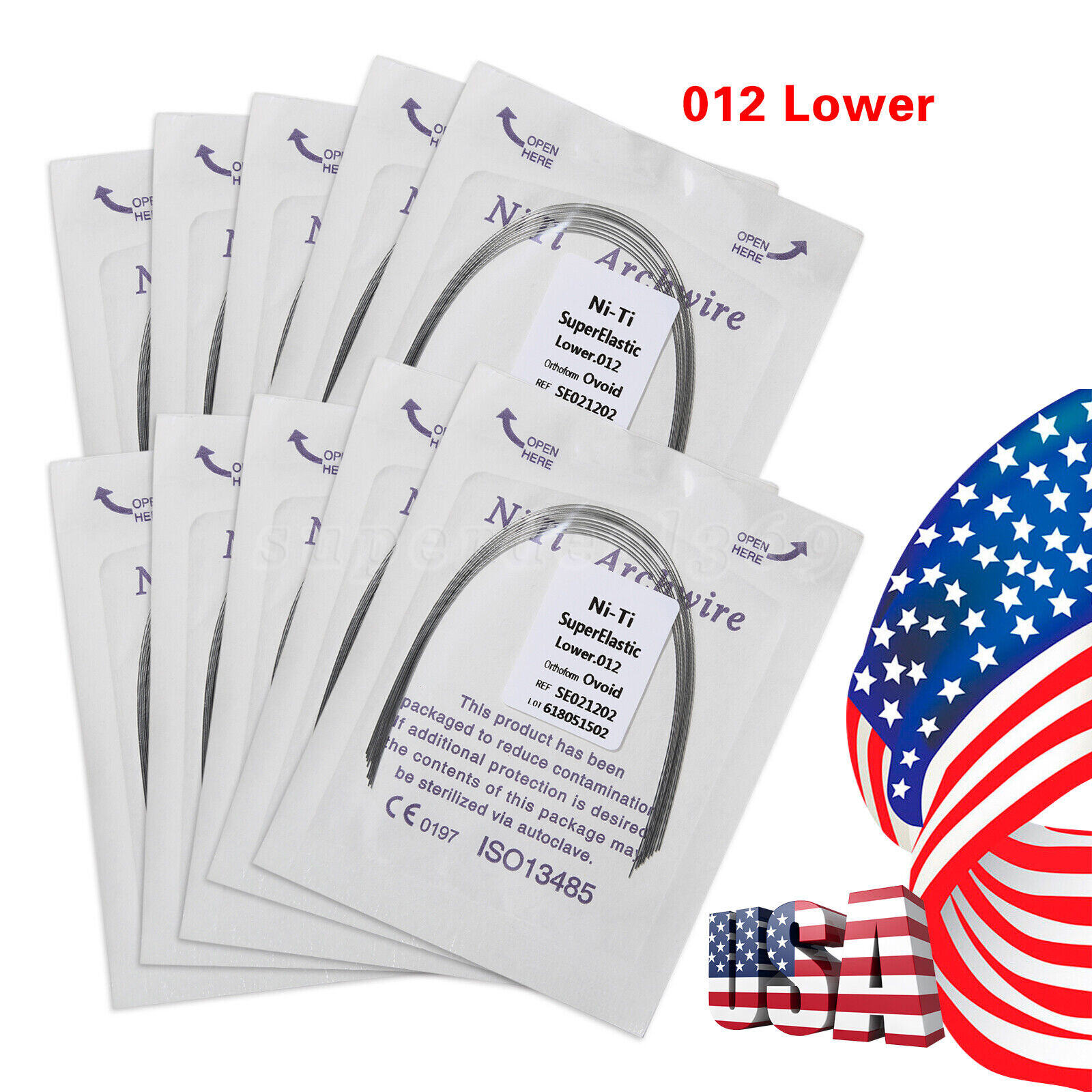 1-50 packs Dental Orthodontic Super Elastic Niti Arch Wire Round Ovoid Form ns