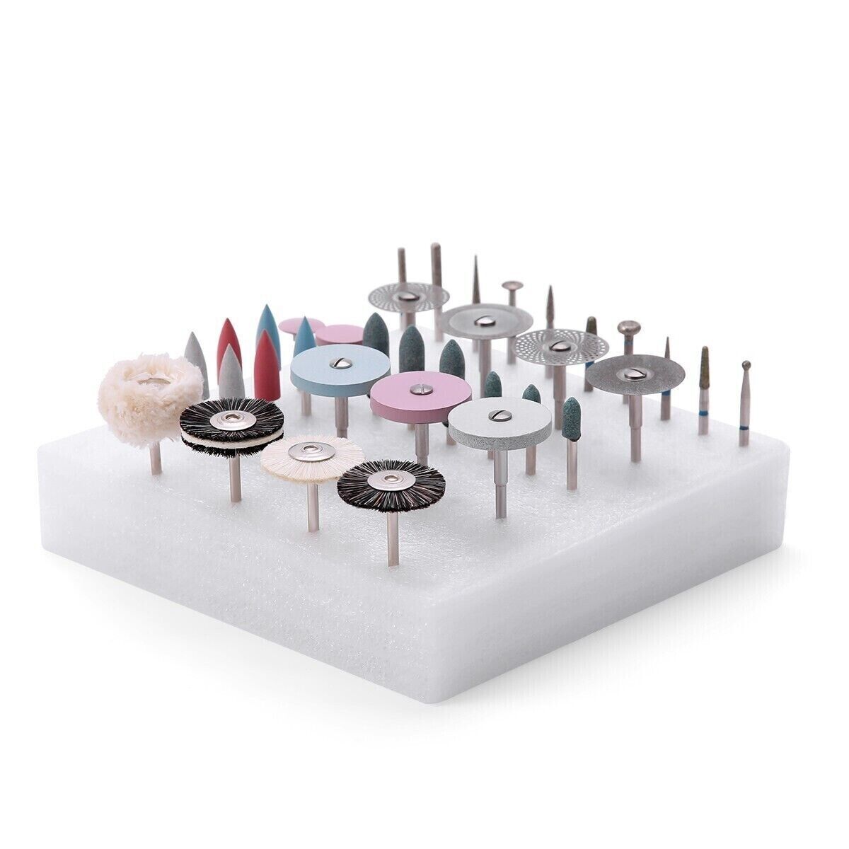 Dental Lab Composite Polishing Burs Kit Ceramics Disc Burs 35 Pcs/12 Pcs Brushes