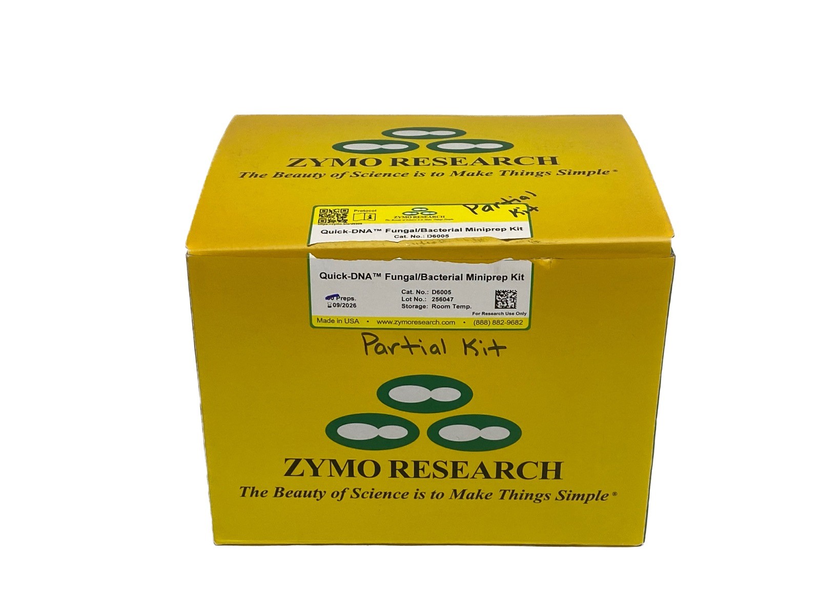 ZYMO Quick-DNA Fungal Bacterial Miniprep – Partial Kit D6005