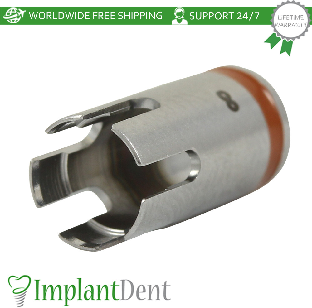 5pcs Dental Straight Drill 5.2mm With Stoppers Set – Brown Dentistry Tool