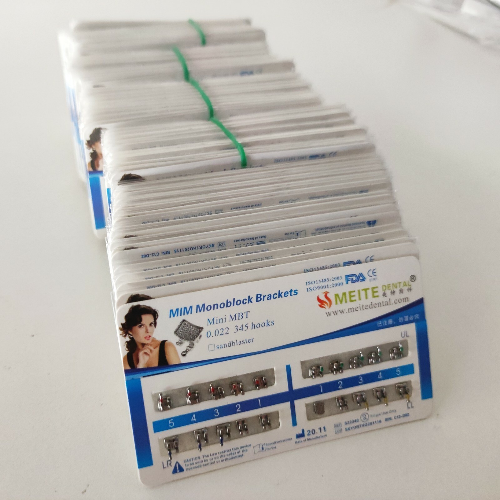 100 Packs Mini MBT 022 Slot 345 Hooks Dental Brackets Braces Mim Monoblock
