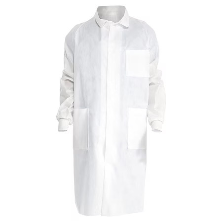 Kimtech 10043 Kimtech A8 Lab Coat, Sms, Snaps Closure, White, Xl, 25 Pk