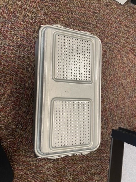 V Mueller Genesis Full Length Sterilization Container 6” Deep Solid Bottom