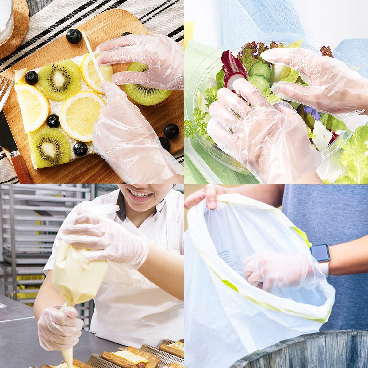 Disposable Plastic Gloves, 1000 Pcs, Kitchen Cooking Cleaning Food Handling