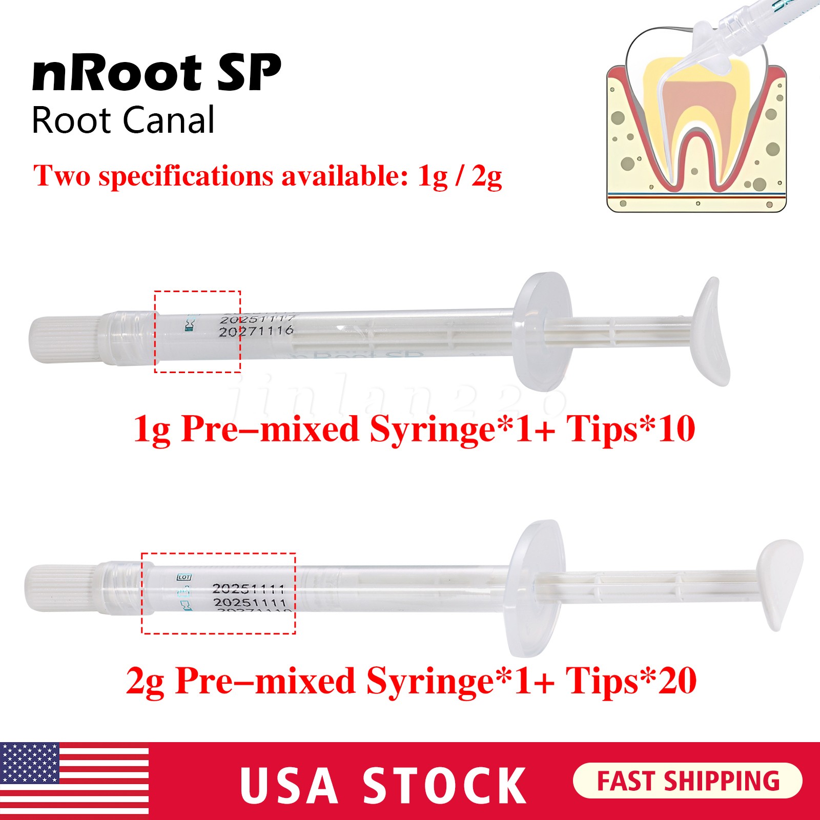 Dental Root canal bioceramic sealer/Repair Root Canal Endo Filling Cement SP 1/2