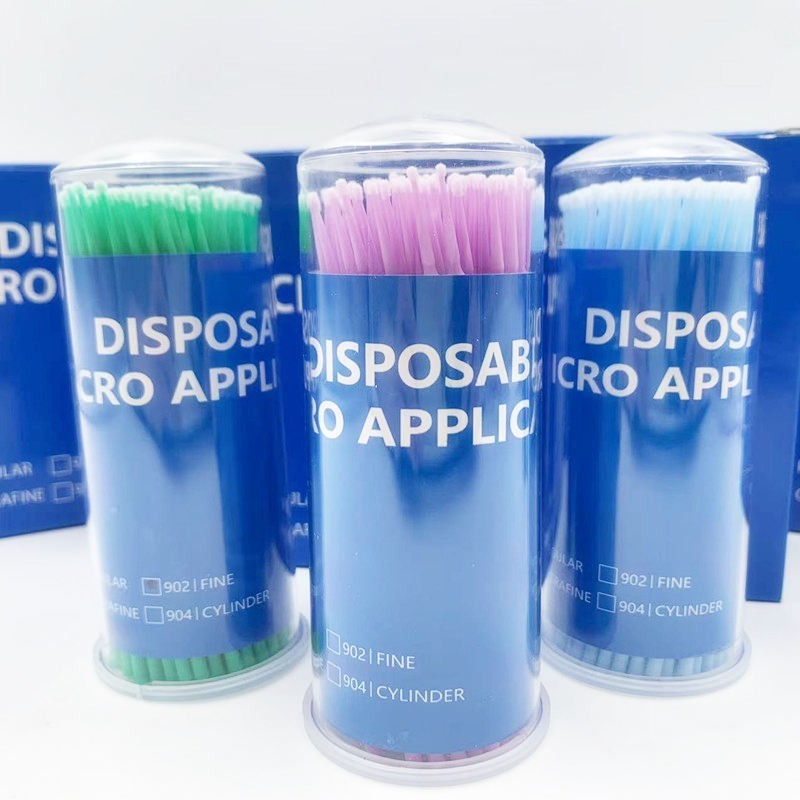 100PCS Dental Materials Disposable Micro Brush Applicators Colorful Brush Beauty