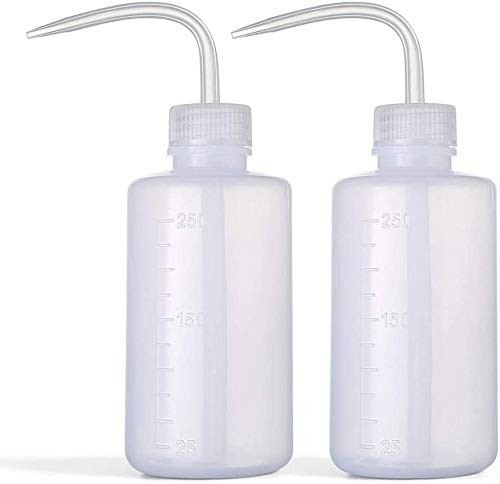 Wash Bottle 2pcs 250ml/8oz Safety Bottles Watering Tools, 2x250ml, White