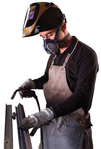 P100 Dust Half Mask Respirator, Reusable Filters Included, Blue, M/L Size