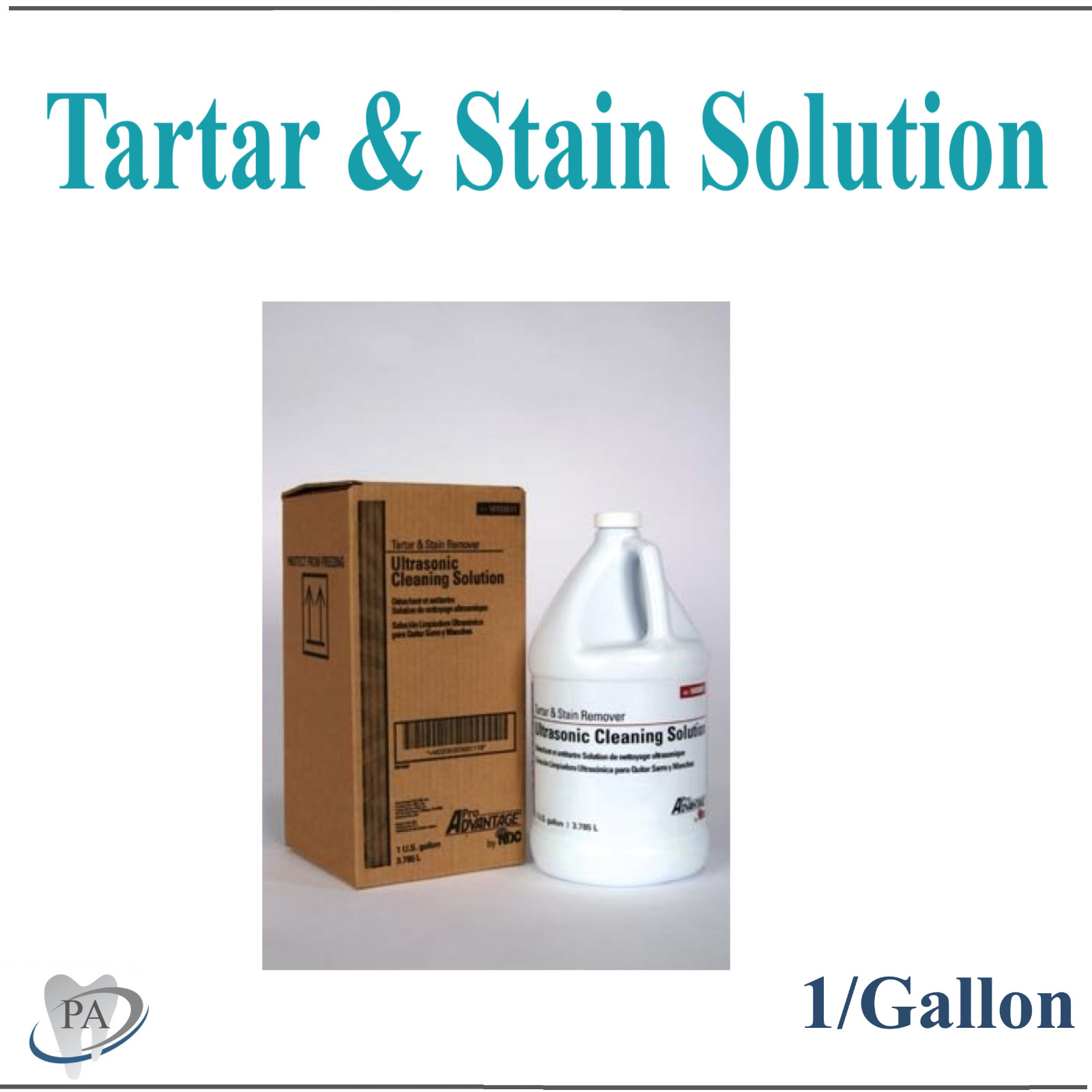 Dental Ultrasonic CleaningTartar and Stain Remover, Clear, Made in USA, 1 Gallon