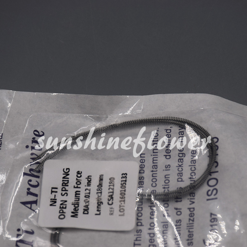 2 Pcs/Pack Dental Orthodontic Niti Open Coil Spring Medium Force 0.012*180mm