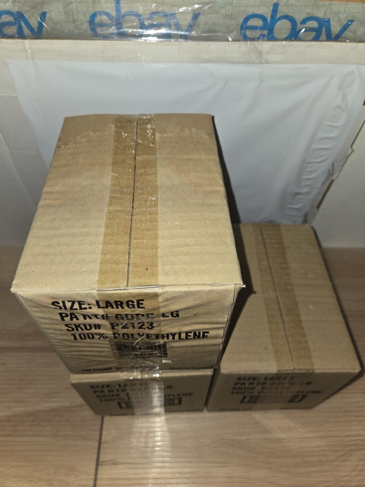 300 – 3 Boxes x 100 Safety Zone Poly Gloves Size Large LG Lot Of 3 Boxes
